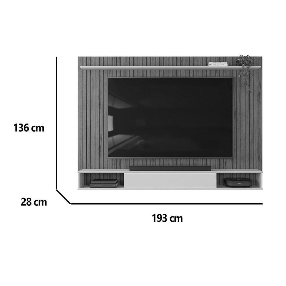 Painel Home P/ Tv Até 70 Pol Rio 193x136cm Cedro/bali - Dj Móveis - 2