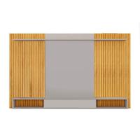 Painel Home P/ Tv Até 70 Pol Leo C/ Nicho 215x136cm Freijo/off White - Dj Móveis - 1