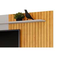 Painel Home P/ Tv Até 70 Pol Leo C/ Nicho 215x136cm Freijo/off White - Dj Móveis - 5