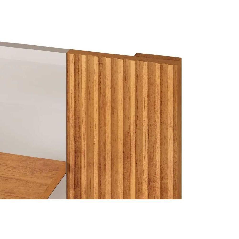 Painel Home P/ Tv Até 75 Pol Helo 183x136cm Off White/freijó - Dj Móveis - 7