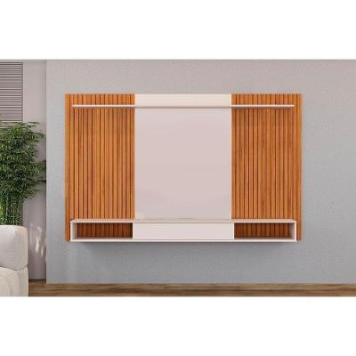 Painel Home P/ Tv Até 70 Pol Leo C/ Nicho 215x136cm Cedro/bali - Dj Móveis