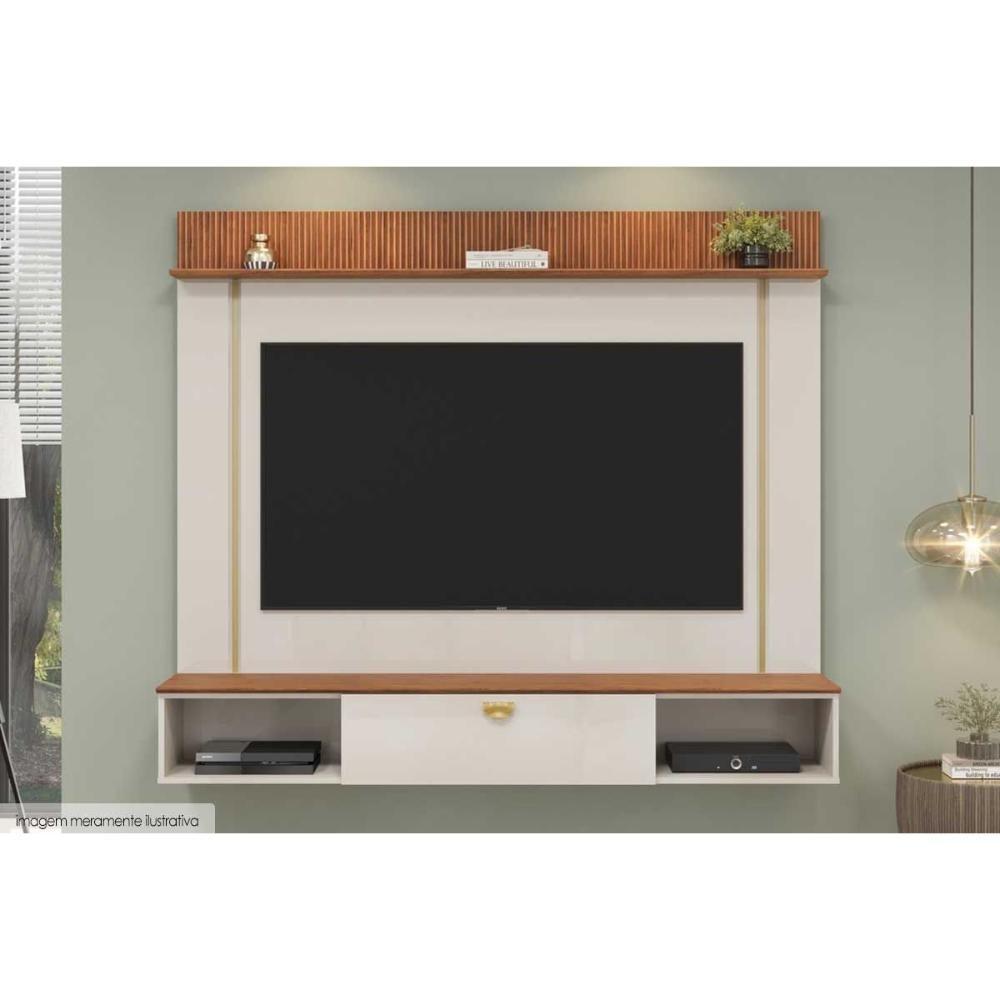 Painel Home P/ Tv Até 70 Pol Iza 176x152cm Bali/cedro - Dj Móveis - 4