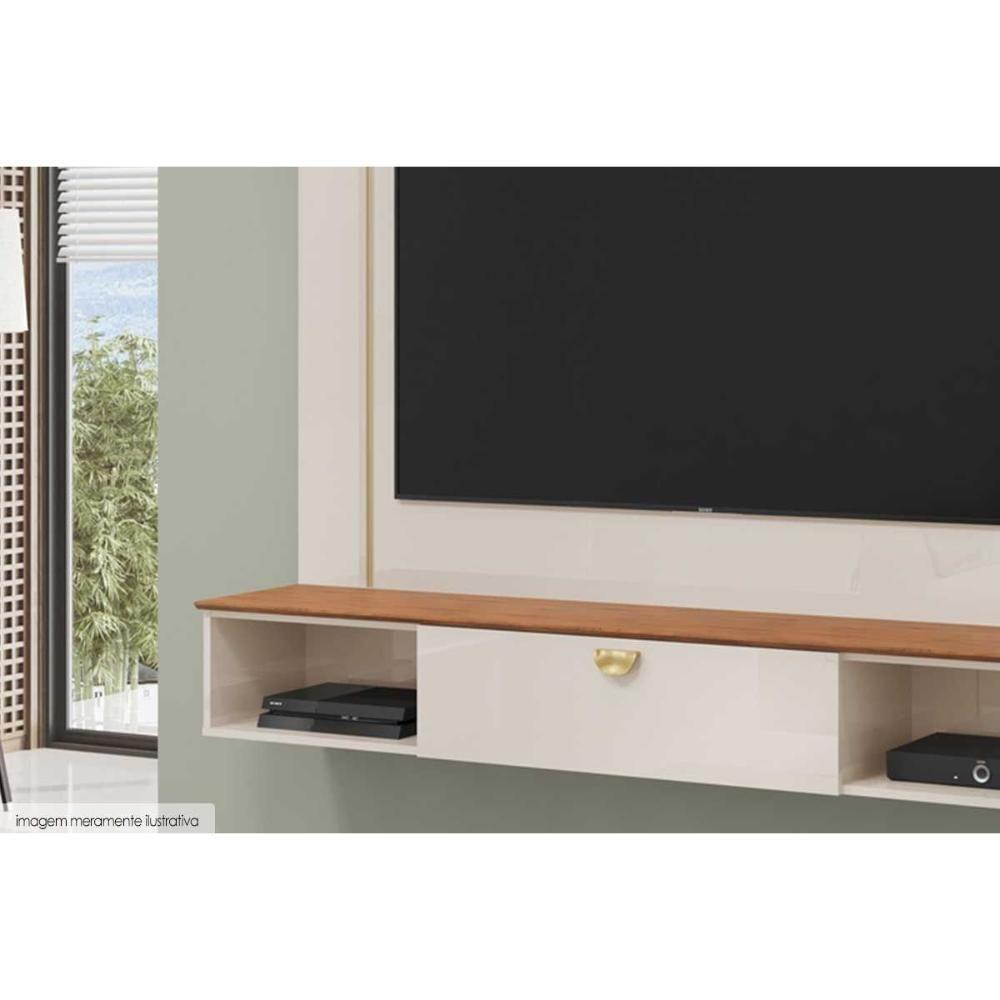 Painel Home P/ Tv Até 70 Pol Iza 176x152cm Bali/cedro - Dj Móveis - 7