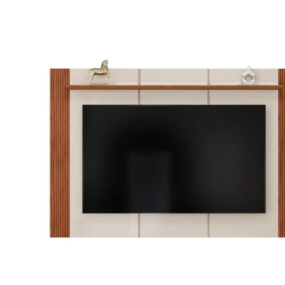 Painel Home P/ Tv Até 75 Pol Helo 183x136cm Bali/cedro - Dj Móveis - 6