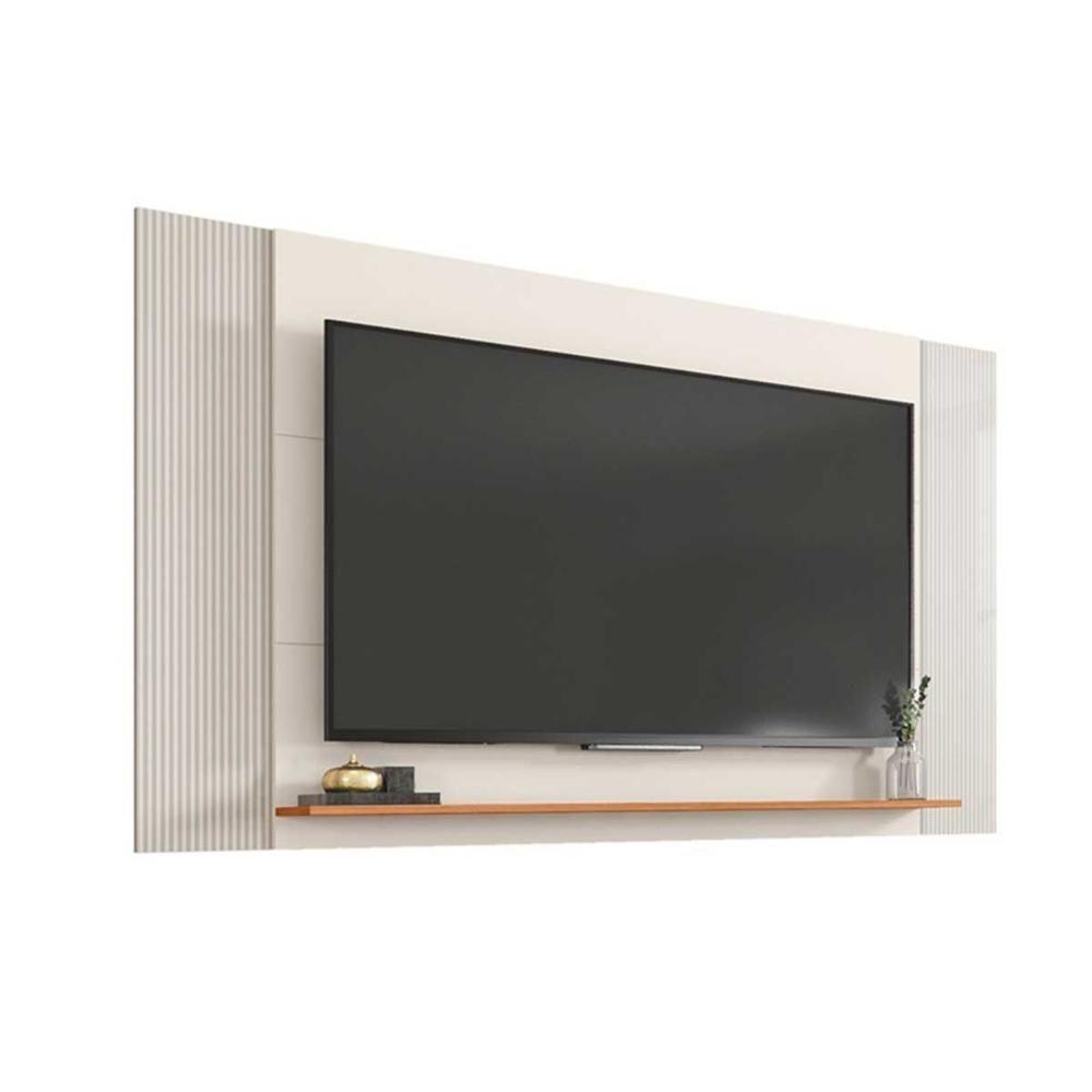 Painel Home P/ Tv Até 65 Pol Modrian Extensível C/ Prateleira 136 à 180cm Off White Mr/freijo - Caemmun - 1