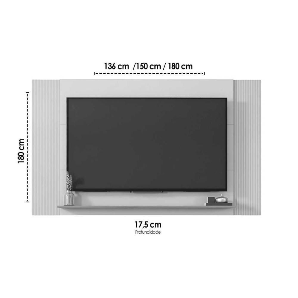 Painel Home P/ Tv Até 65 Pol Modrian Extensível C/ Prateleira 136 à 180cm Sued Mr/freijo - Caemmun - 2