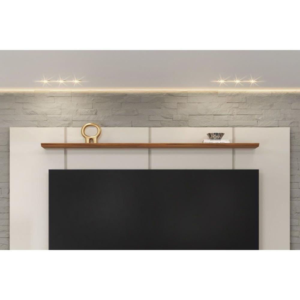 Painel Home P/ Tv Até 70 Pol Alana 169x180cm Off White/freijó - Dj Móveis - 5