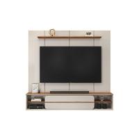 Painel Home P/ Tv Até 70 Pol Alana 169x180cm Off White/freijó - Dj Móveis - 9