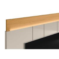 Painel Home P/ Tv Até 75 Pol Zurique C/ 2 Porta E 1 Prateleira 200x173cm Tauari/off White Brilho - Linea Brasil
