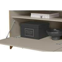 Rack Bancada P/ Tv Até 75 Pol Dubai C/ 2 Portas E 2 Nichos 180cm Tauari/off White Fosco - Linea Brasil - 5