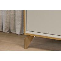 Rack Bancada P/ Tv Até 75 Pol Dubai C/ 2 Portas E 2 Nichos 180cm Tauari/off White Fosco - Linea Brasil - 6