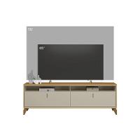 Rack Bancada P/ Tv Até 75 Pol Dubai C/ 2 Portas E 2 Nichos 180cm Tauari/off White Fosco - Linea Brasil - 8