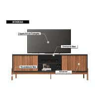 Rack Bancada P/ Tv Até 72 Pol Tannen C/ Nichos E Pés 184cm Freijo/off White - Caemmun - 2