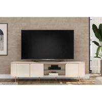 Rack Bancada P/ Tv Até 75 Pol Ariana C/ 3 Portas 241x57cm Off White - Dj Móveis - 1