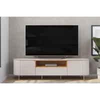 Rack Bancada P/ Tv Até 75 Pol Areta C/ 2 Portas 218x57cm Off White/off White - Dj Móveis - 7