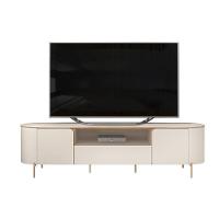 Rack Bancada P/ Tv Até 75 Pol Areta C/ 2 Portas 218x57cm Off White/off White - Dj Móveis - 9