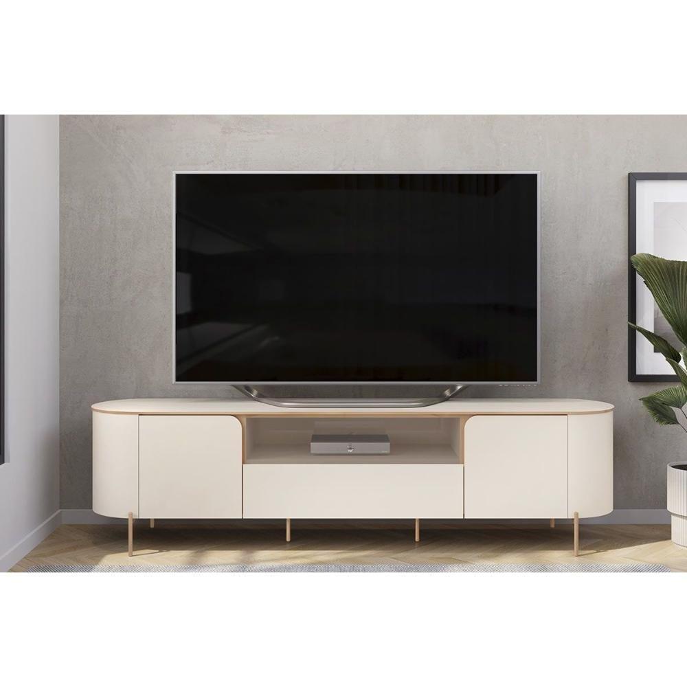 Rack Bancada P/ Tv Até 75 Pol Areta C/ 2 Portas 218x57cm Bali/cedro - Dj Móveis - 7