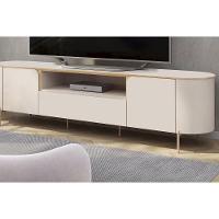 Rack Bancada P/ Tv Até 75 Pol Areta C/ 2 Portas 218x57cm Bali/cedro - Dj Móveis - 5