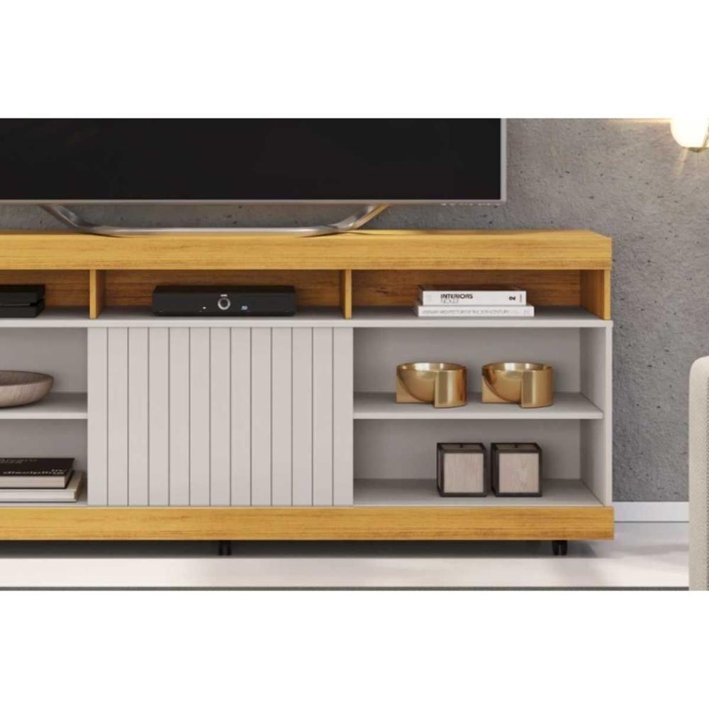 Rack Bancada P/ Tv Até 60 Pol Dili 1600x67cm Cedro/bali - Dj Móveis - 3