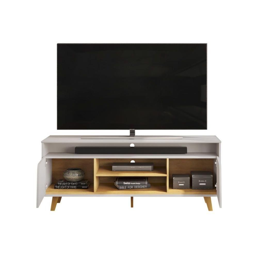 Rack Bancada P/ Tv Até 70 Pol Lana C/ 1 Porta 169x1800cm Bali/cedro - Dj Móveis - 3