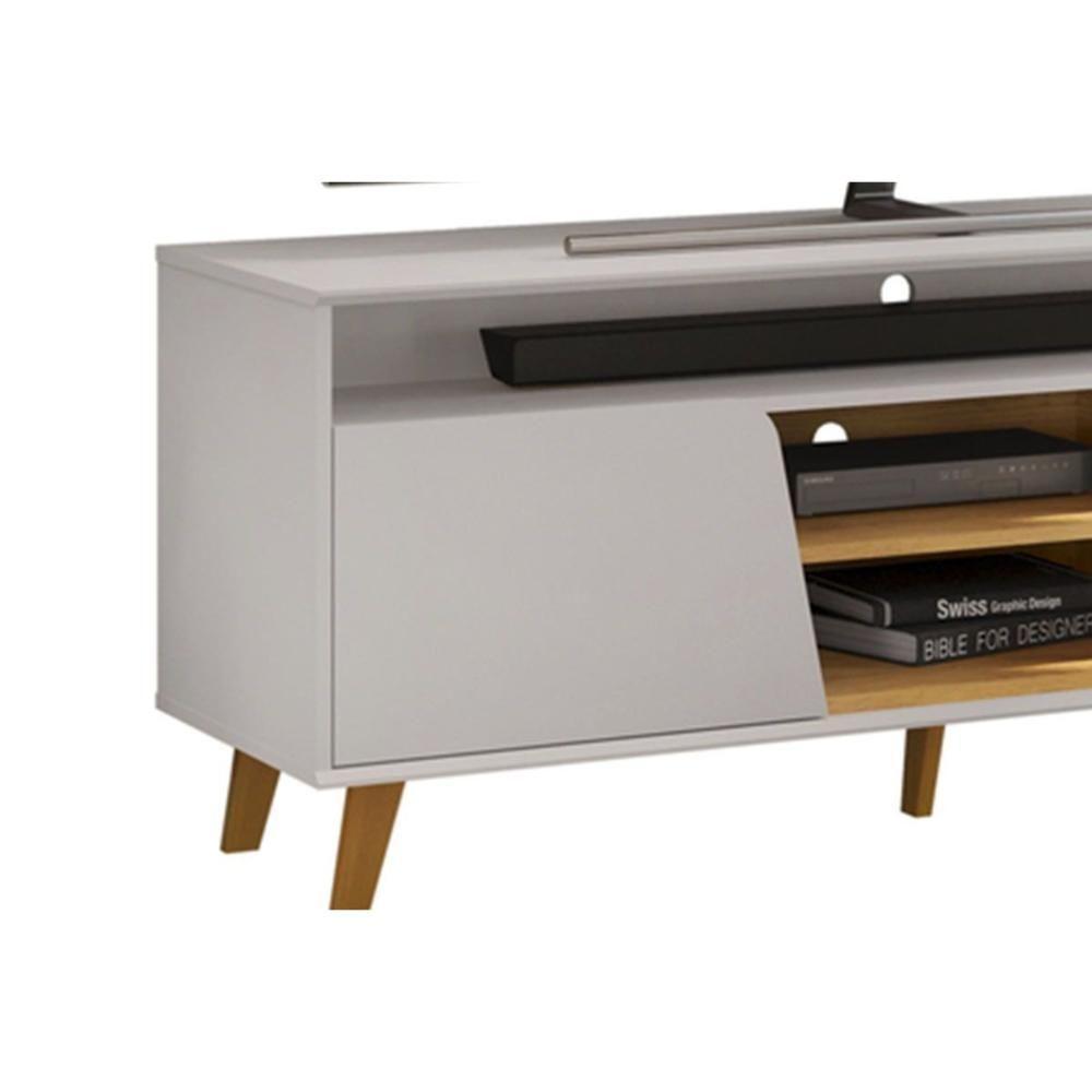 Rack Bancada P/ Tv Até 70 Pol Lana C/ 1 Porta 169x1800cm Bali/cedro - Dj Móveis - 6