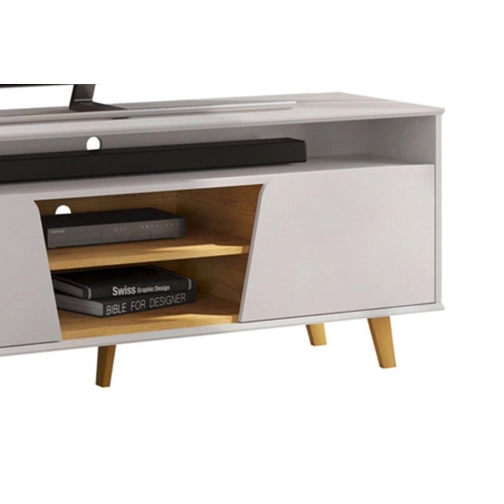 Rack Bancada P/ Tv Até 70 Pol Lana C/ 1 Porta 169x1800cm Bali/cedro - Dj Móveis - 9