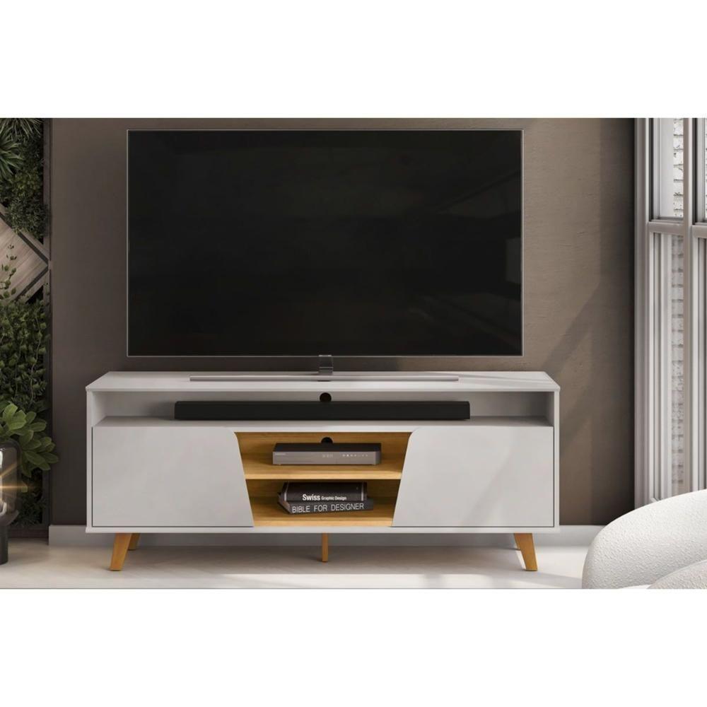 Rack Bancada P/ Tv Até 70 Pol Lana C/ 1 Porta 169x1800cm Bali/cedro - Dj Móveis - 10