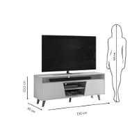 Rack Bancada P/ Tv Até 70 Pol Lana C/ 1 Porta 169x1800cm Bali/cedro - Dj Móveis - 2