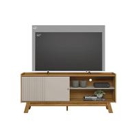 Rack Bancada P/ Tv Até 65 Pol Aurum C/ 1 Porta E 1 Prateleira 160cm Nature/off White - Linea Brasil - 8