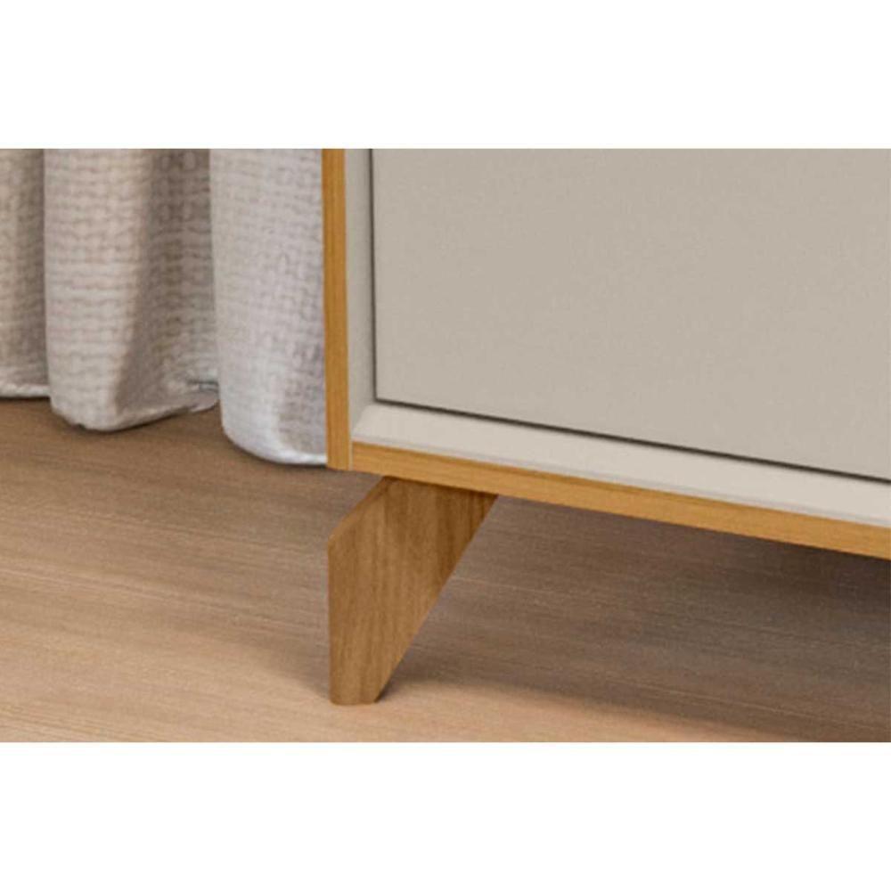 Rack Bancada P/ Tv Até 70 Pol Dubai C/ 2 Portas 2 Nichos E Led 160cm Tauari/off White Fosco - Linea Brasil - 7