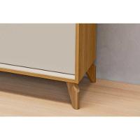 Rack Bancada P/ Tv Até 70 Pol Dubai C/ 2 Portas 2 Nichos E Led 160cm Tauari/off White Fosco - Linea Brasil - 6