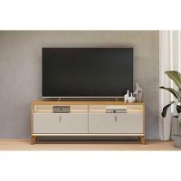 Rack Bancada P/ Tv Até 70 Pol Dubai C/ 2 Portas 2 Nichos E Led 160cm Tauari/off White Fosco - Linea Brasil - 8