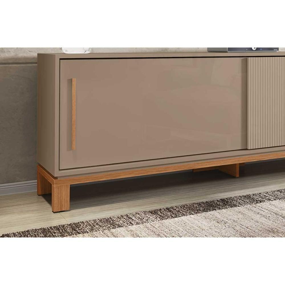 Rack Bancada P/ Tv Até 65 Pol Mondrian 1.8 C/ 2 Portas E Pés Cavalete 180cm Sued Mr/freijo - Caemmun - 5