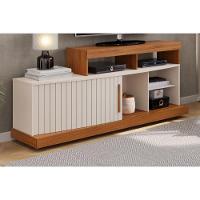 Rack Bancada P/ Tv Até 47 Pol Scala C/ 1 Porta E 5 Nichos 160cm Freijo/off White - Dj Móveis - 1