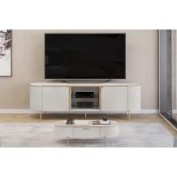 Rack Bancada P/ Tv Até 65 Pol Adele C/ 2 Portas 180x57cm Off White/off White - Dj Móveis - 8