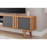 Rack Bancada P/ Tv Até 60 Pol Paraty C/ 1 Porta E 4 Nichos 180cm Off White/cinamomo - Permóbili - 5