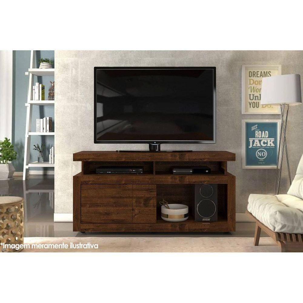 Rack Bancada P/ Tv Até 50 Pol Verano C/ 1 Porta E Rodízios 136cm Off White/freijó - Dj Móveis - 6