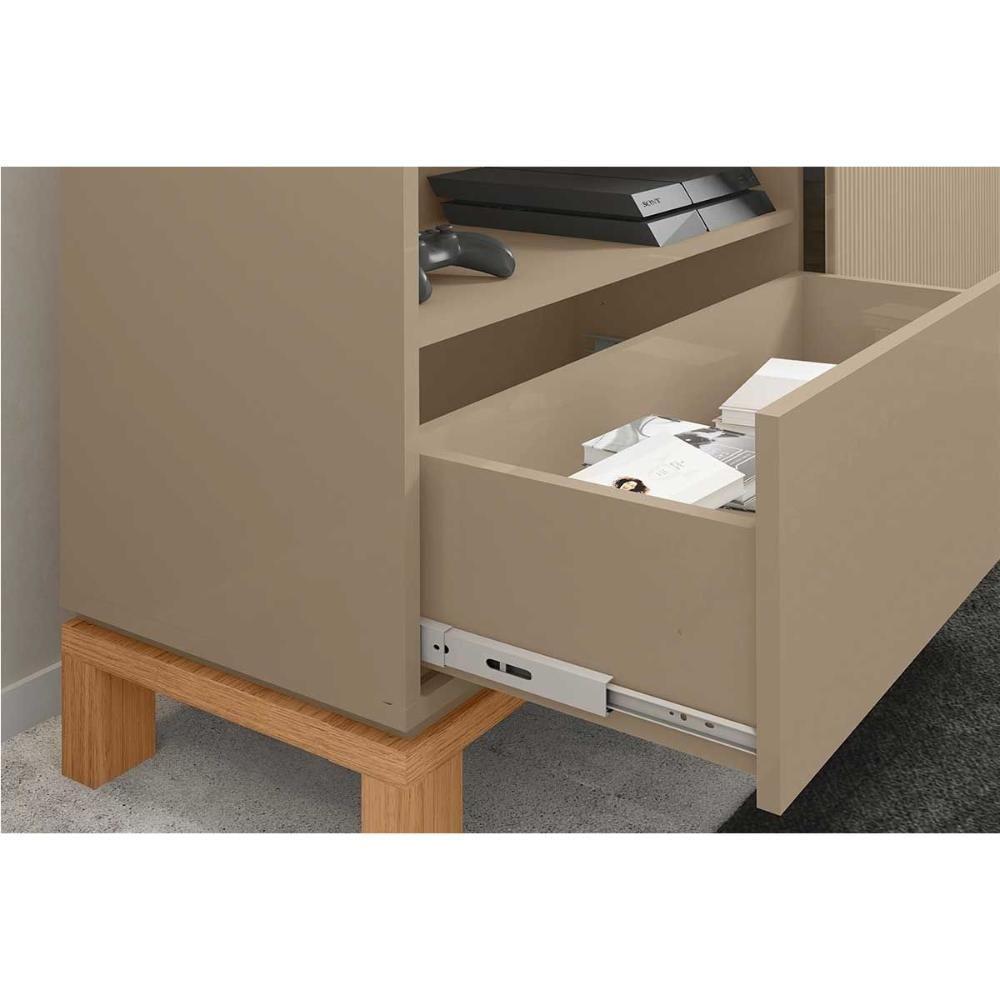 Rack Bancada P/ Tv Até 55 Pol Mondrian 1.5 C/ 1 Porta E 1 Gaveta 150cm Sued Mr/freijo - Caemmun - 6