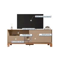 Rack Bancada P/ Tv Até 55 Pol Mondrian 1.5 C/ 1 Porta E 1 Gaveta 150cm Sued Mr/freijo - Caemmun - 2