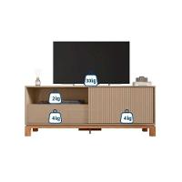 Rack Bancada P/ Tv Até 55 Pol Mondrian 1.5 C/ 1 Porta E 1 Gaveta 150cm Sued Mr/freijo - Caemmun - 3