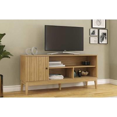 Rack Bancada P/ Tv Até 55 Pol Mb 1056 C/ 1 Porta 136cm Mel - Movelbento