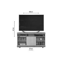 Rack Bancada P/ Tv Até 50 Pol Dili 120x67cm Cedro/bali - Dj Móveis - 2