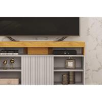 Rack Bancada P/ Tv Até 50 Pol Dili 120x67cm Cedro/bali - Dj Móveis - 5