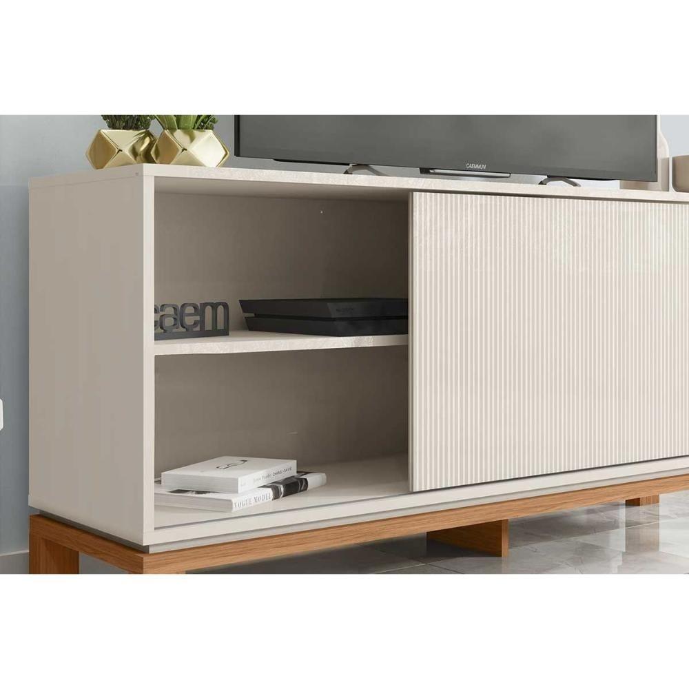 Rack Bancada P/ Tv Até 45 Pol Mondrian 1.36 C/ 1 Porta E 2 Nichos 136cm Sued Mr/freijo - Caemmun - 7