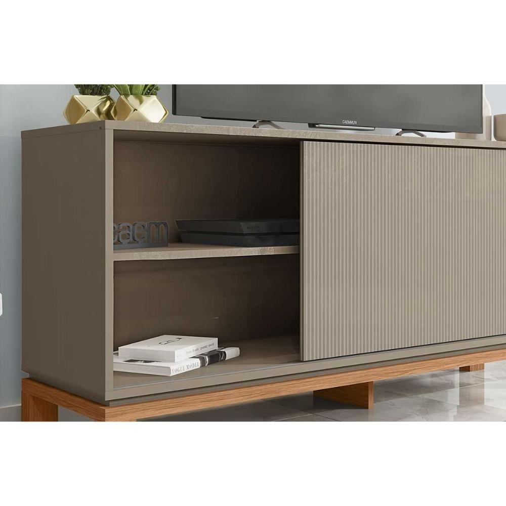 Rack Bancada P/ Tv Até 45 Pol Mondrian 1.36 C/ 1 Porta E 2 Nichos 136cm Sued Mr/freijo - Caemmun - 8
