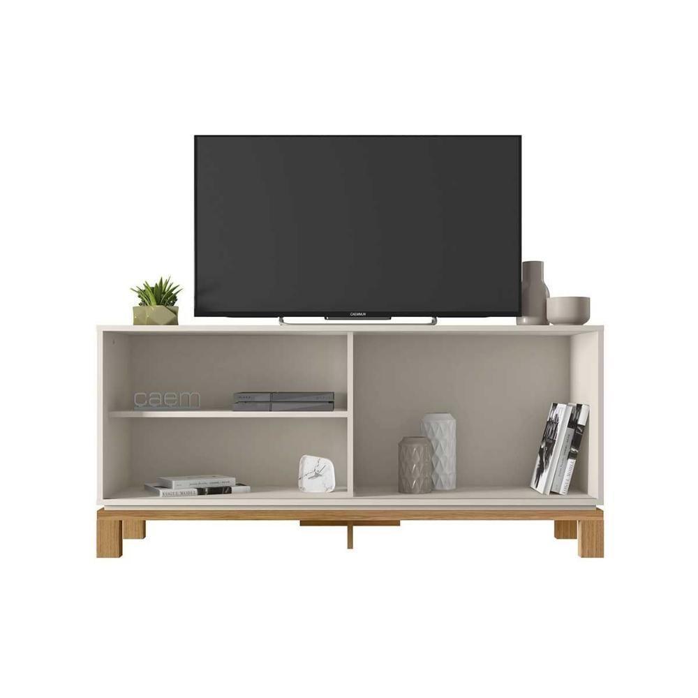 Rack Bancada P/ Tv Até 45 Pol Mondrian 1.36 C/ 1 Porta E 2 Nichos 136cm Off White Mr/freijo - Caemmun - 10