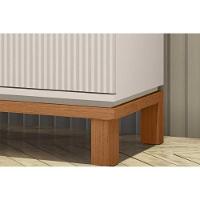 Rack Bancada P/ Tv Até 45 Pol Mondrian 1.36 C/ 1 Porta E 2 Nichos 136cm Off White Mr/freijo - Caemmun - 3