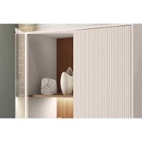 Rack Bancada P/ Tv Até 45 Pol Mondrian 1.36 C/ 1 Porta E 2 Nichos 136cm Off White Mr/freijo - Caemmun - 6