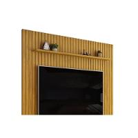 Rack Bancada C/ Painel P/ Tv Trento 250x240cm Freijo/off White - Dj Móveis - 5