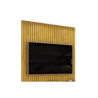 Rack Bancada C/ Painel P/ Tv Trento 183x240cm Cedro/bali - Dj Móveis - 3